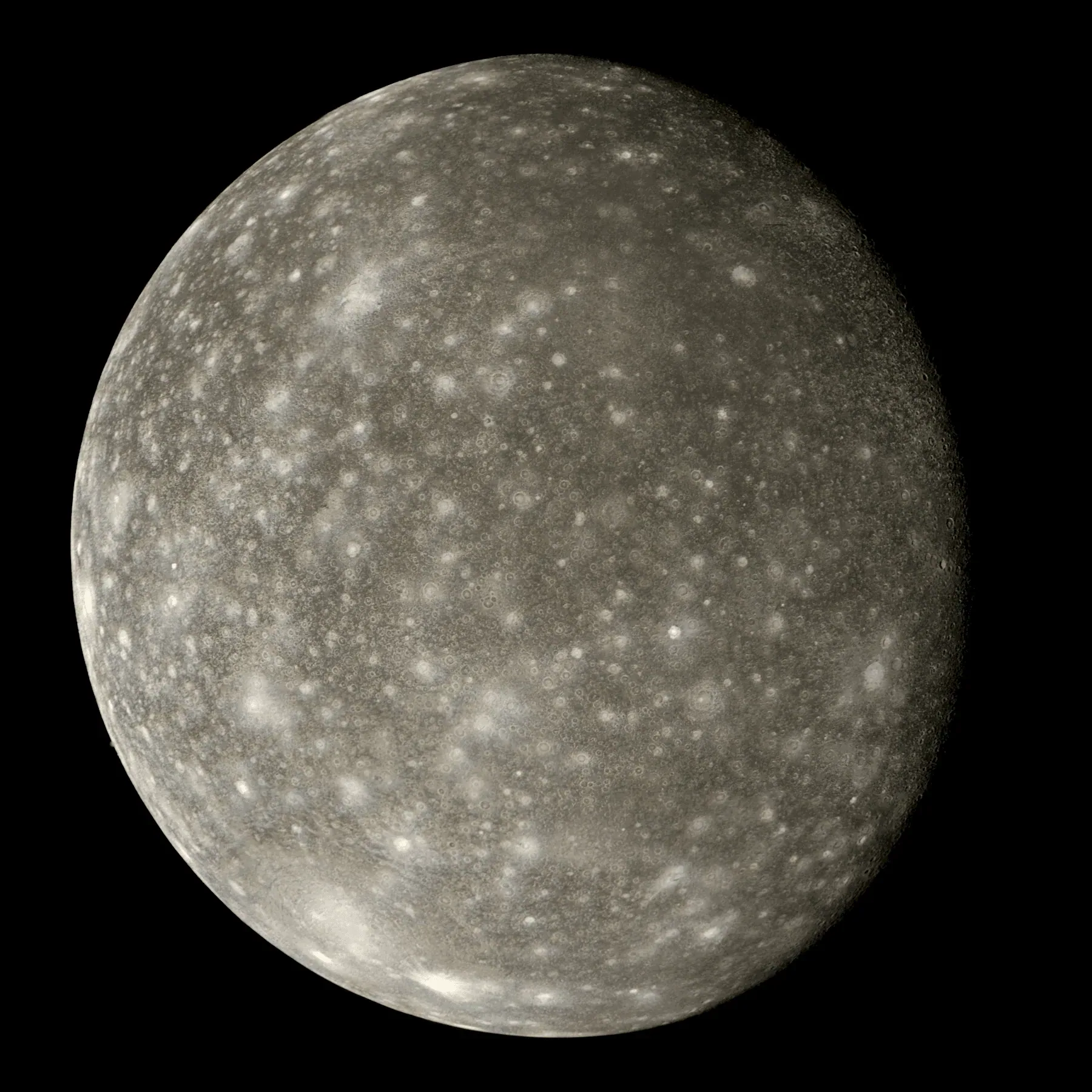 Calisto captada pela sonda Voyager 2 em 1979